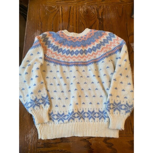 Vintage Karen Scott Nordic-Inspired Knit Cardigan Sweater Size L Acrylic & Wool - Picture 6 of 6